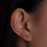 316L Stainless Steel Star Crown Flatback Earrings