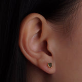 316L Stainless Steel Heartbeat Flatback Earrings