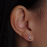 316L Stainless Steel Olive Diamond Flatback Earrings