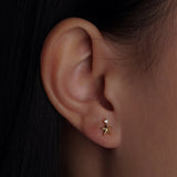 316L Stainless Steel Star Crown Flatback Earrings