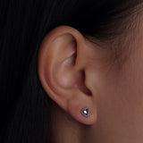 316L Stainless Steel Heart Flatback Earrings