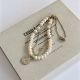 Retro Pearl Layered Bracelet