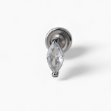 316L Stainless Steel Olive Diamond Flatback Earrings