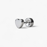 316L Stainless Steel Heartbeat Flatback Earrings