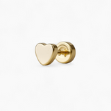 316L Stainless Steel Heartbeat Flatback Earrings