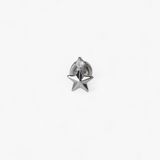 316L Stainless Steel Star Crown Flatback Earrings