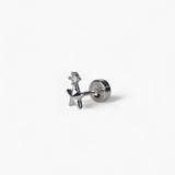 316L Stainless Steel Star Crown Flatback Earrings