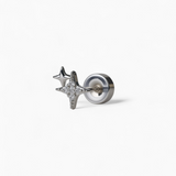 316L Stainless Steel Star Cluster Flatback Earrings