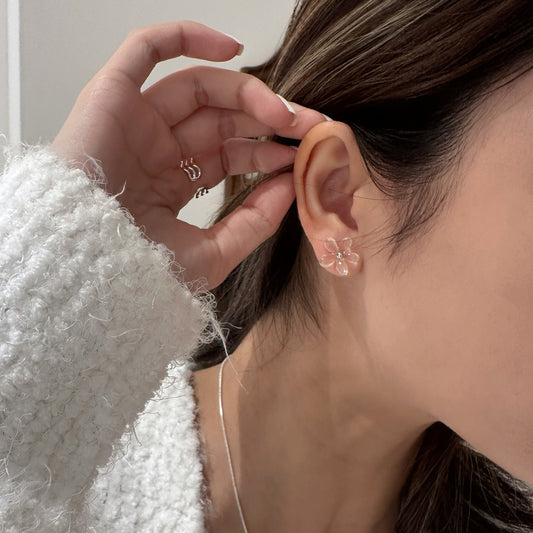 Transparent Flower Earrings