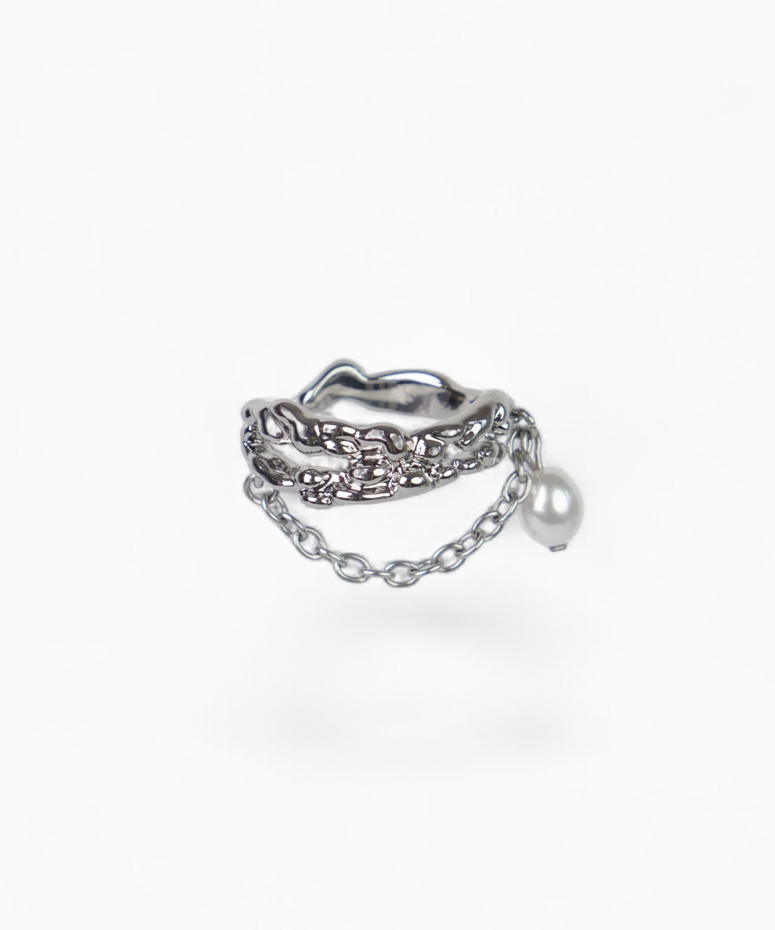 Pearl Chain Embrace Ring - Coddle Heaven