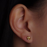 316L Stainless Steel Twisting Knot Flatback Earrings