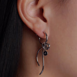 Bow & Circle Tag Earrings