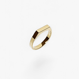 316L Sleek Bar Signet Ring - Coddle Heaven