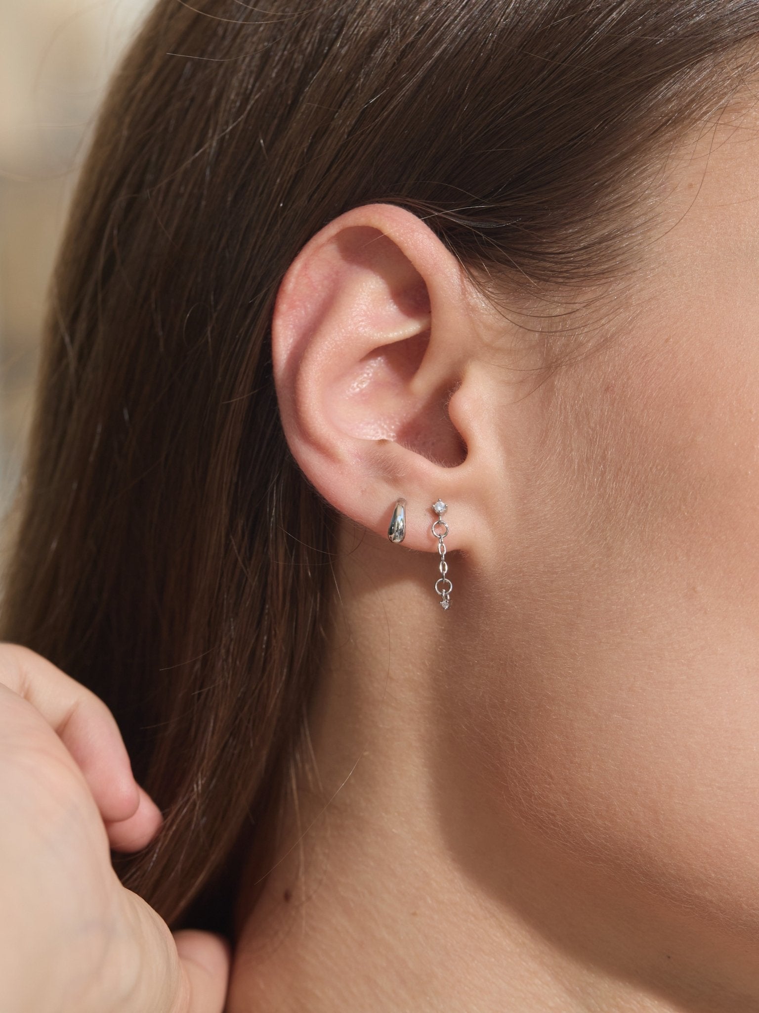 316L Stainless Steel Chain Drop Flatback Earrings - Coddle Heaven