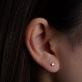 316L Stainless Steel Classic 3mm Diamond Flatback Earrings (Taper Included) - Coddle Heaven