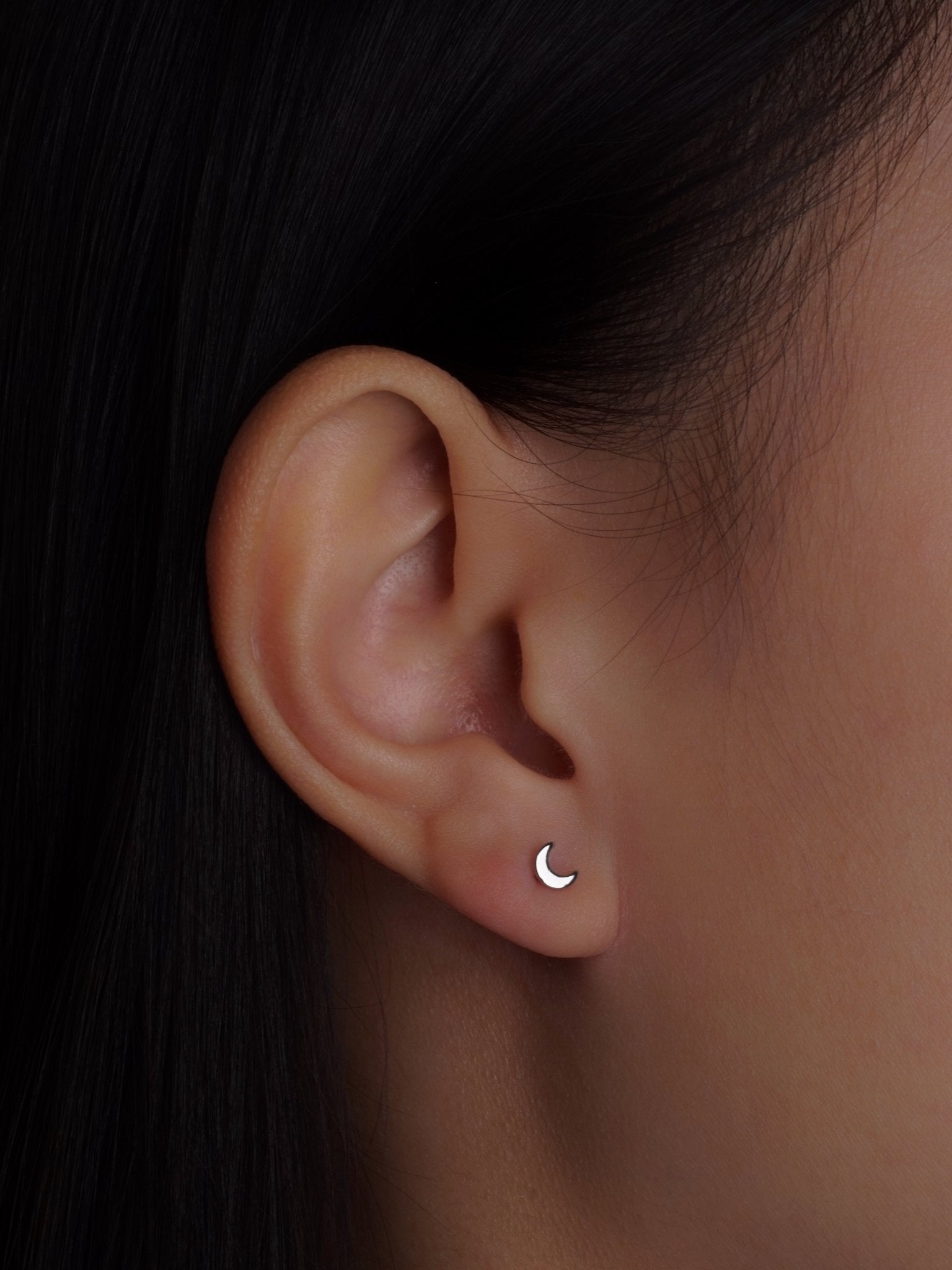 316L Stainless Steel Crescent Moon Flatback Earrings - Coddle Heaven