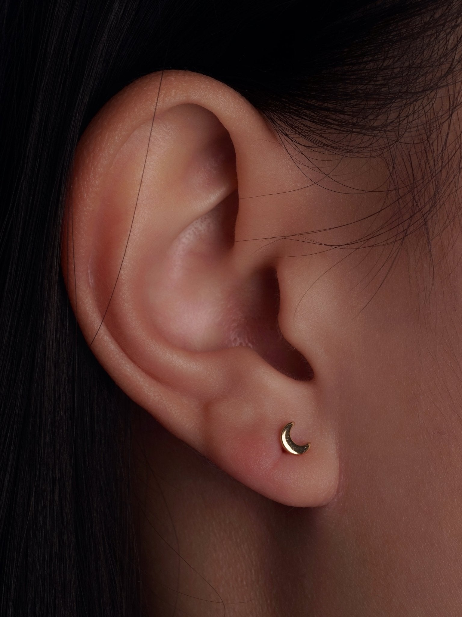 316L Stainless Steel Crescent Moon Flatback Earrings - Coddle Heaven