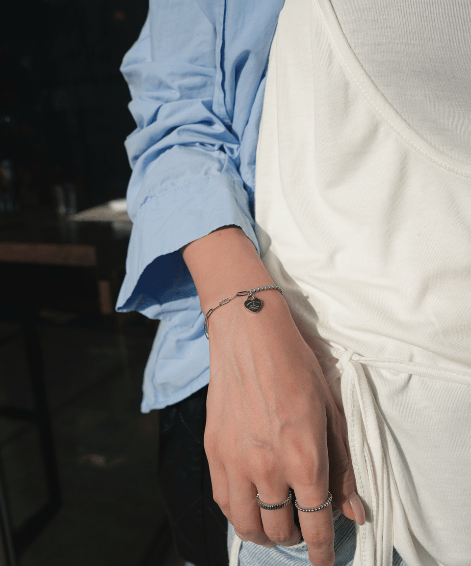 316L Stainless Steel Hybrid Heart Bracelet - Coddle Heaven