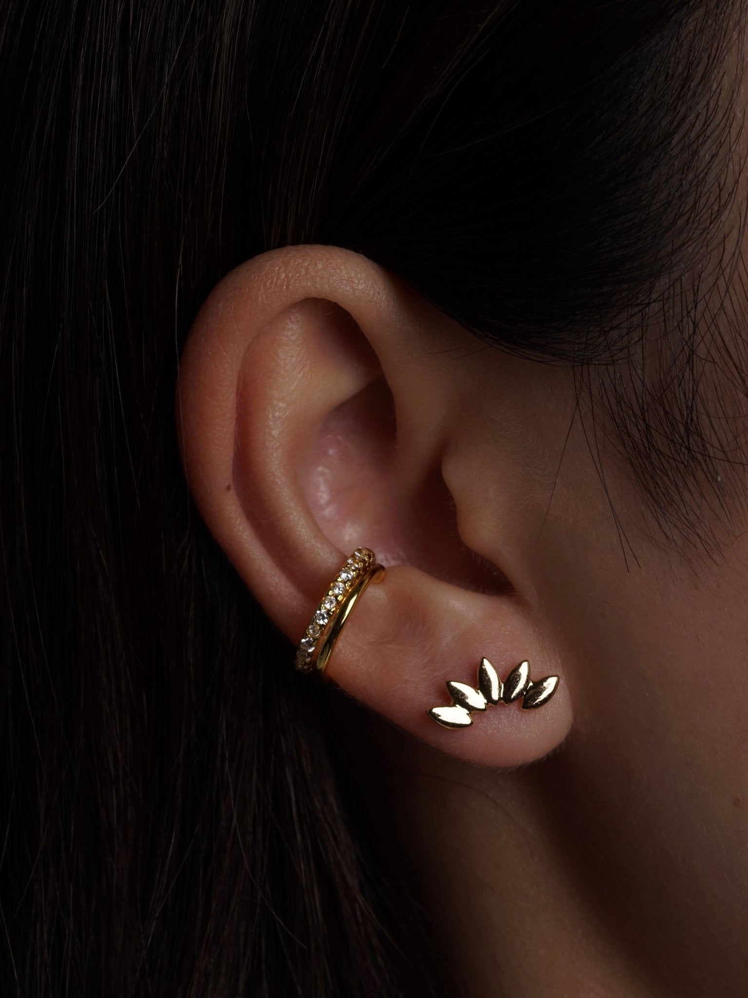316L Stainless Steel Lotus Bloom Flower Flatback Earrings - Coddle Heaven