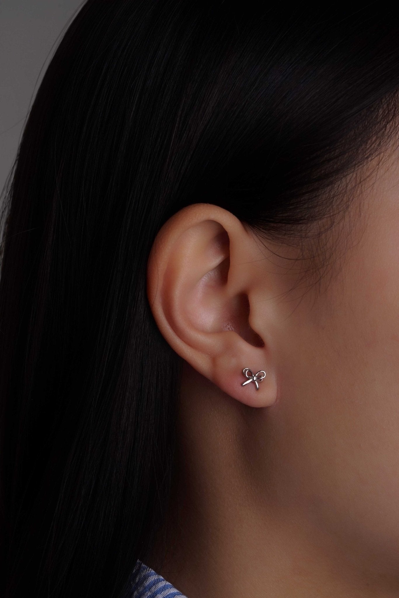 316L Stainless Steel Micro Bow Flatback Earrings - Coddle Heaven