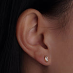 316L Stainless Steel Olive Diamond Flatback Earrings - Coddle Heaven