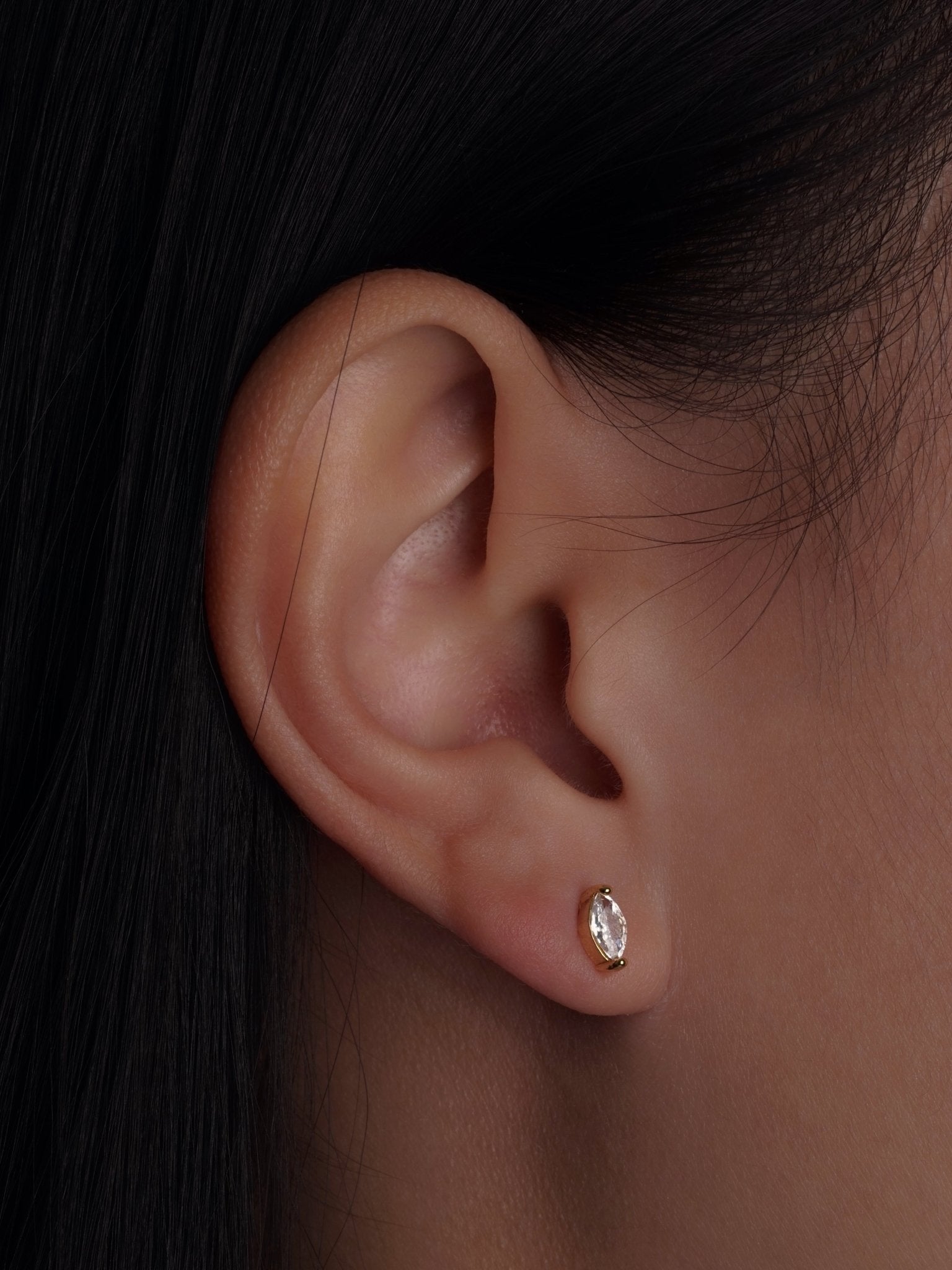 316L Stainless Steel Olive Diamond Flatback Earrings - Coddle Heaven