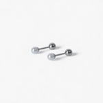 316L Stainless Steel Silver Sphere Earrings - Coddle Heaven