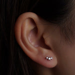 316L Stainless Steel Spark Trilogy Flatback Earrings - Coddle Heaven