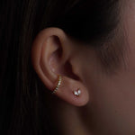 316L Stainless Steel V Sparkle Flatback Earrings - Coddle Heaven