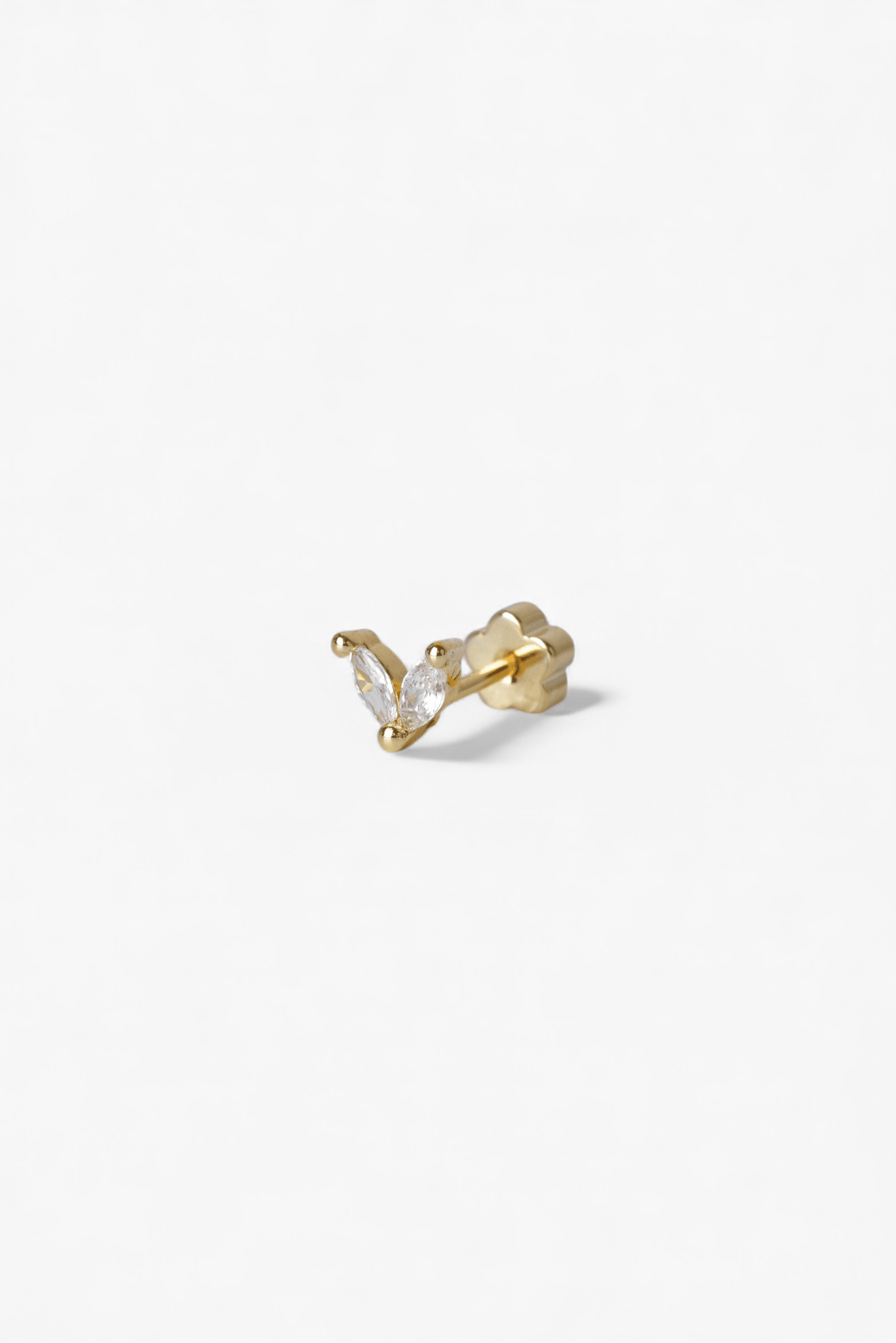 316L Stainless Steel V Sparkle Flatback Earrings - Coddle Heaven