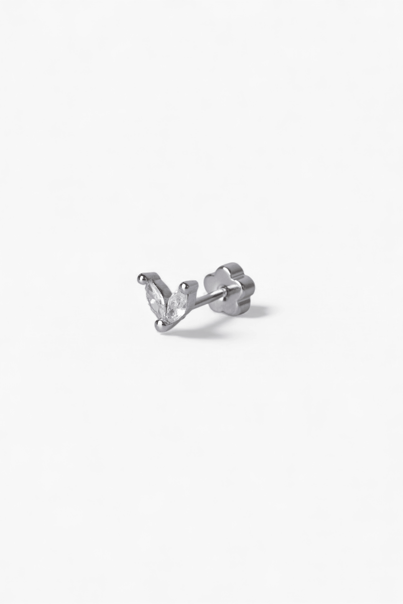 316L Stainless Steel V Sparkle Flatback Earrings - Coddle Heaven