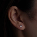316L Stainless Steel V Sparkle Flatback Earrings - Coddle Heaven