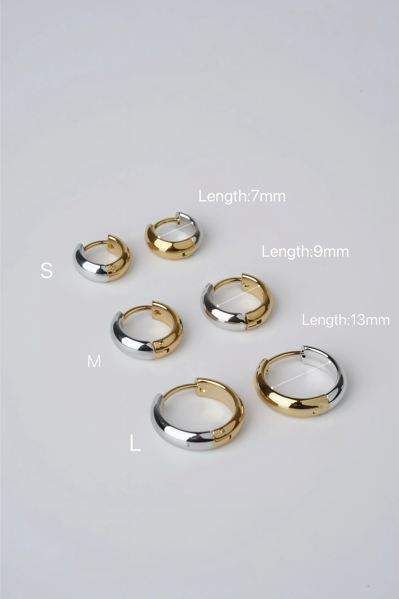 316L Stainless Steel Bold Contrast Earrings