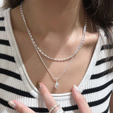 Double Layered Drop Necklace - Coddle Heaven