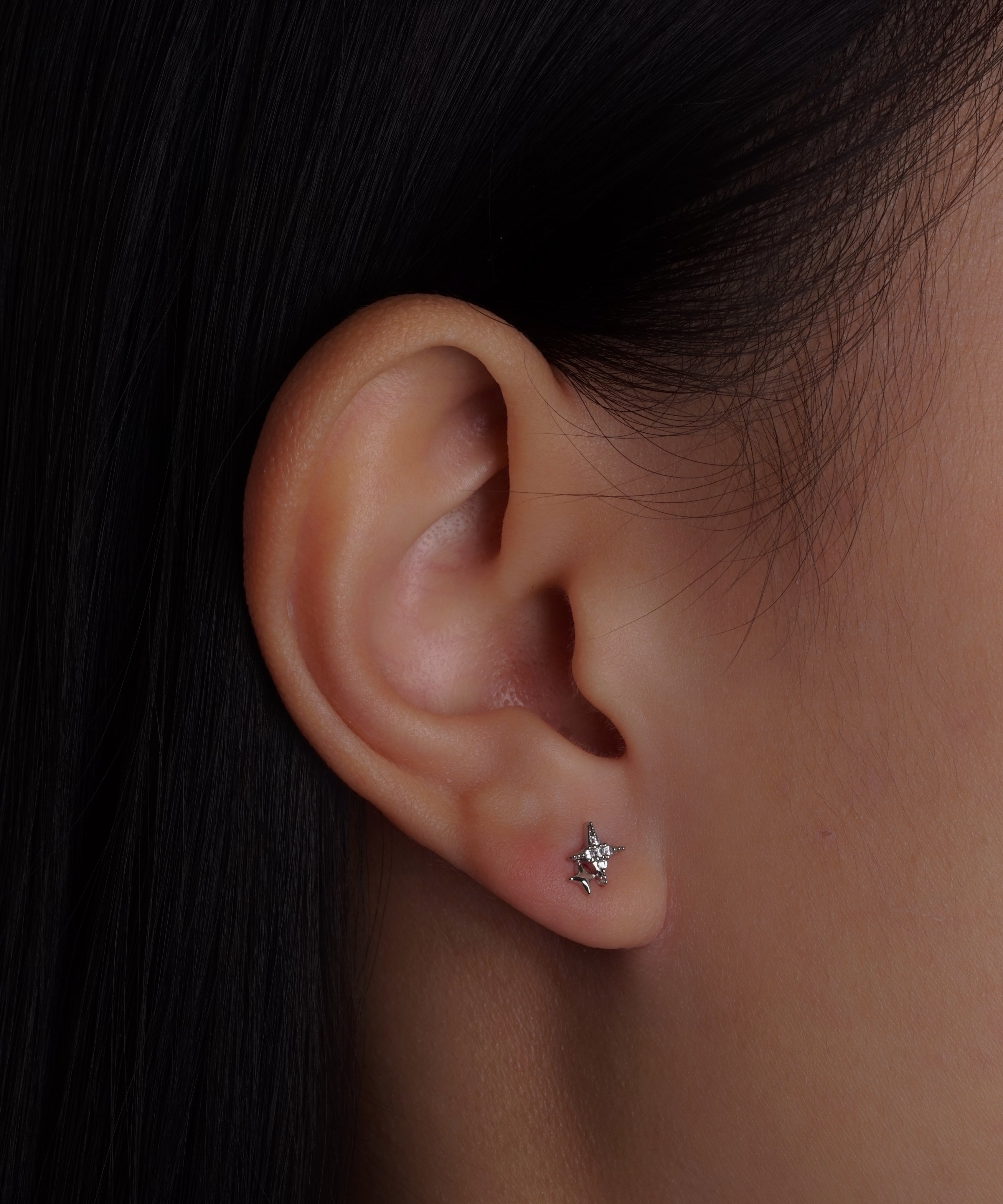 316L Stainless Steel Star Cluster Flatback Earrings - Coddle Heaven