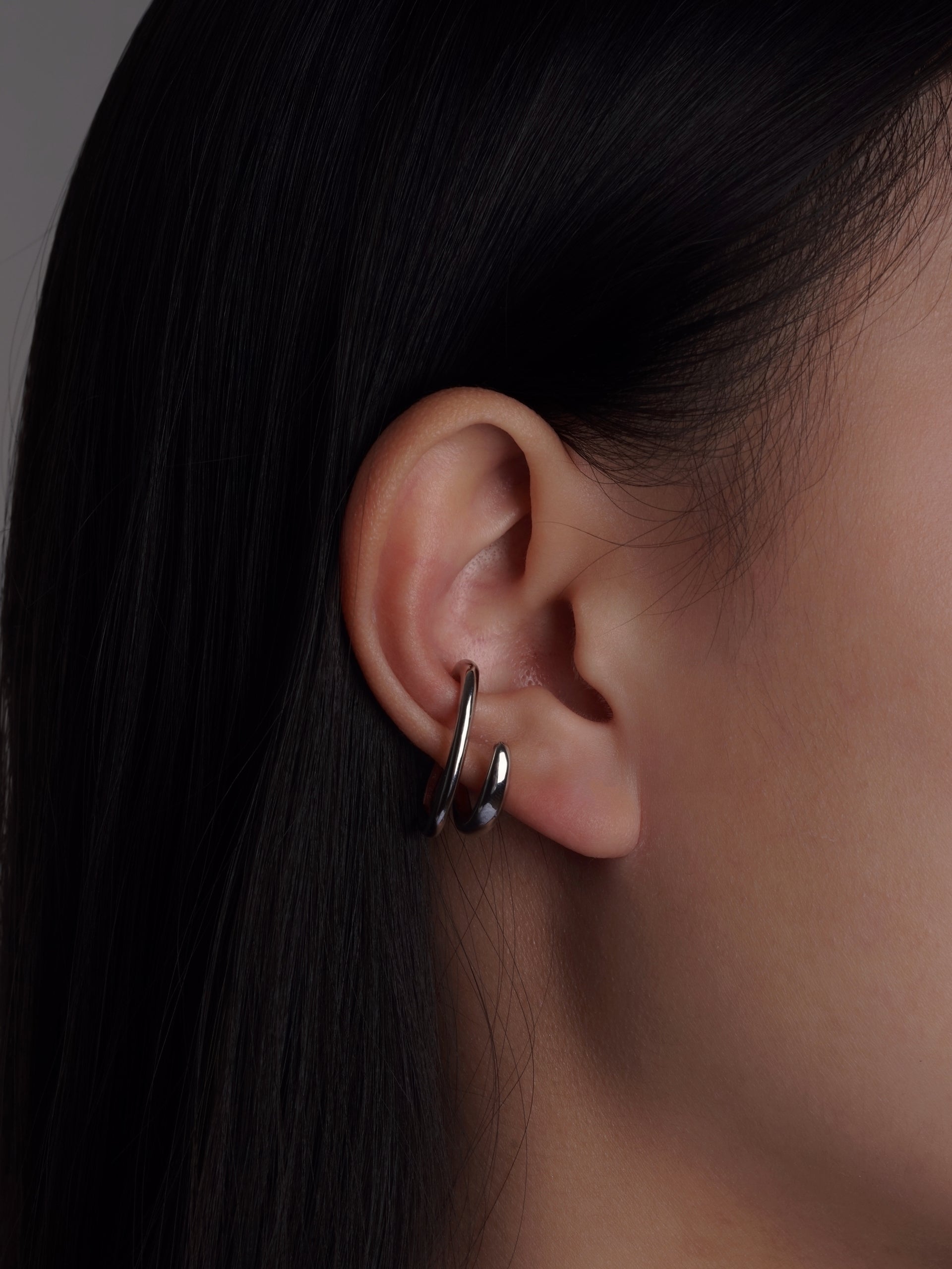 Double Oval Ear Cuff