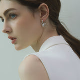 CH Bow Pearl Earrings