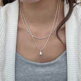 Double Layered Drop Necklace - Coddle Heaven