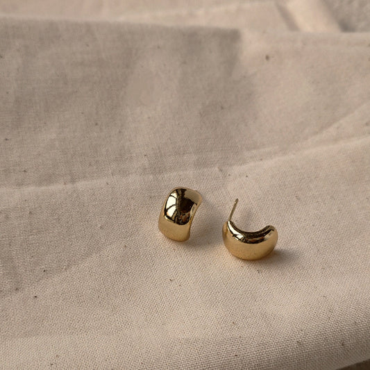 Small Circle Gold Earrings