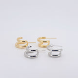Double Circle Line Earrings