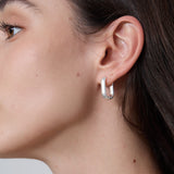 Sleek Crescent Hoops Earrings