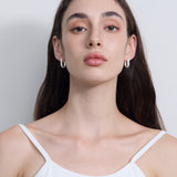 Sleek Crescent Hoops Earrings