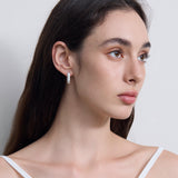 Sleek Crescent Hoops Earrings