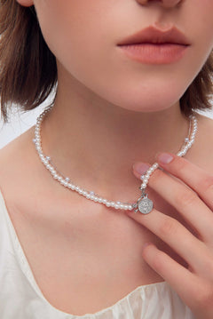 CH Retro Double-Layer Pearl Necklace