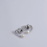 Pearl Drop Stone Earrings