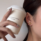 Pearl Drop Stone Earrings