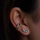 316L Stainless Steel Lotus Bloom Flower Flatback Earrings