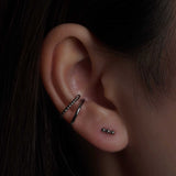 316L Stainless Steel Trio Orbit Flower Flatback Earrings