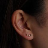 316L Stainless Steel Love Garden Flower Flatback Earrings