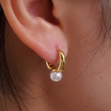 Pearl Hoop Earrings